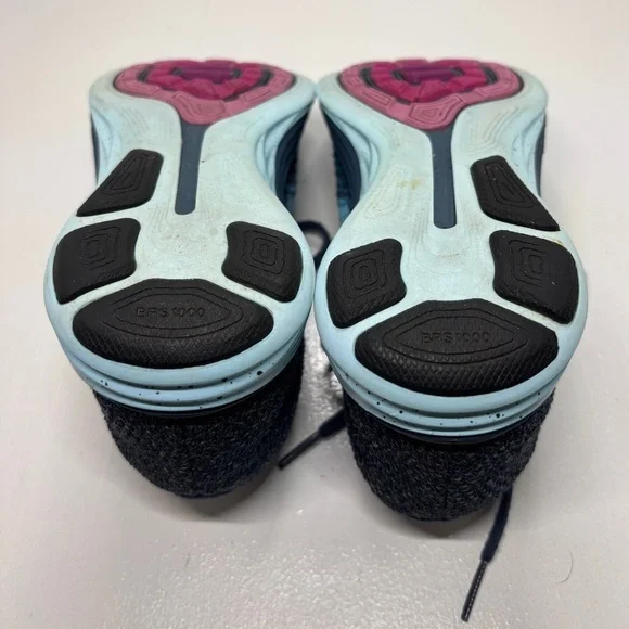 Women's Nike Flyknit Lunar 3 Blue and Pink Running shoes Size 7 - Picture 9 of 11